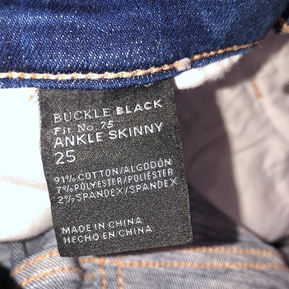 Buckle Black ankle skinny jeans size 25 - Picture 10 of 10